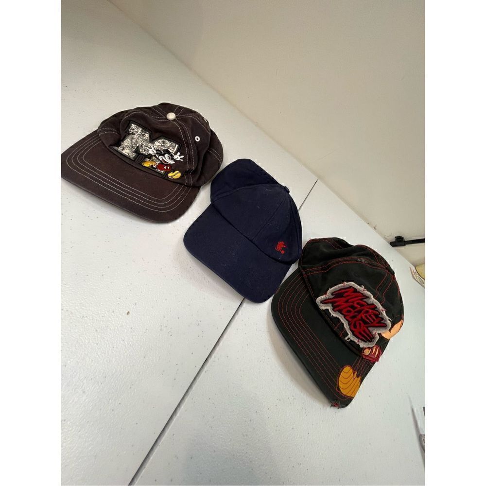 Mickey Mouse baseball hats lot bundle of 3